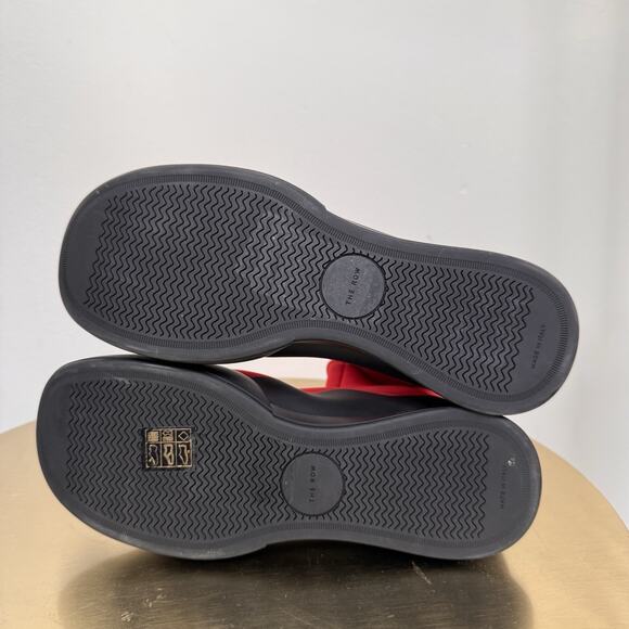 The Row Red Scuba Neoprene Bicolor Zip Ankle Sock Boot Shoes Size 36 Modern - Picture 7 of 10